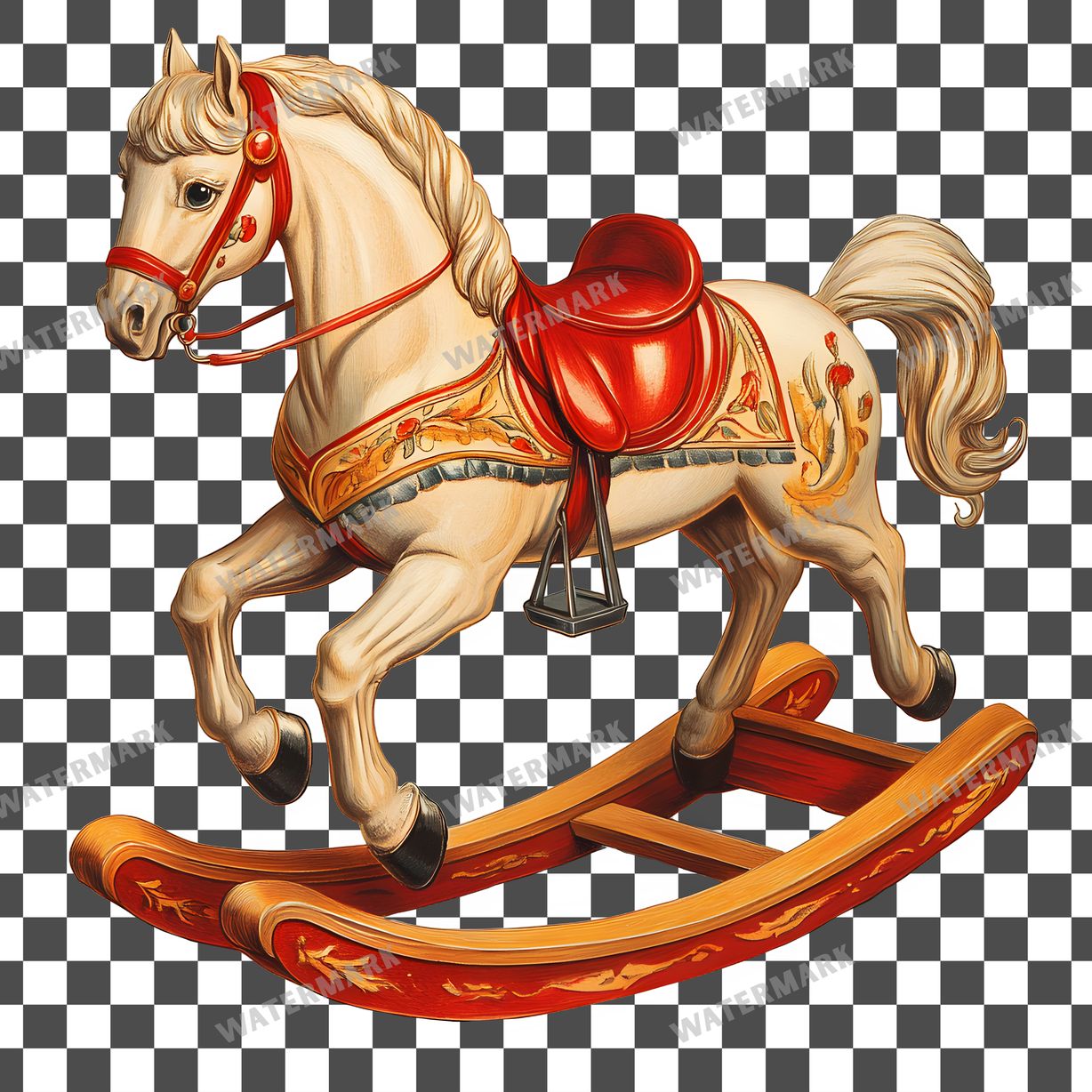 Wooden Rockin Vintage Style Clipart Pngs