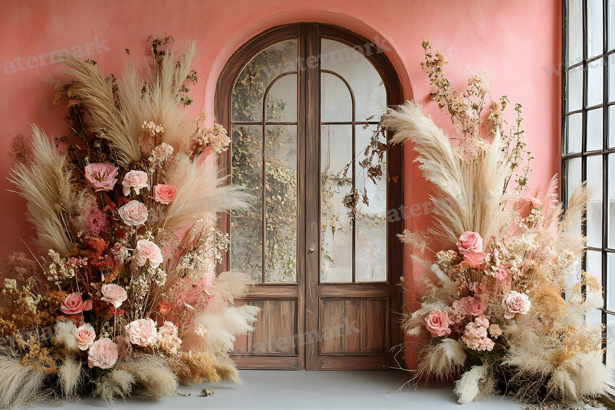 Boho Pink Arch Backdrop Images