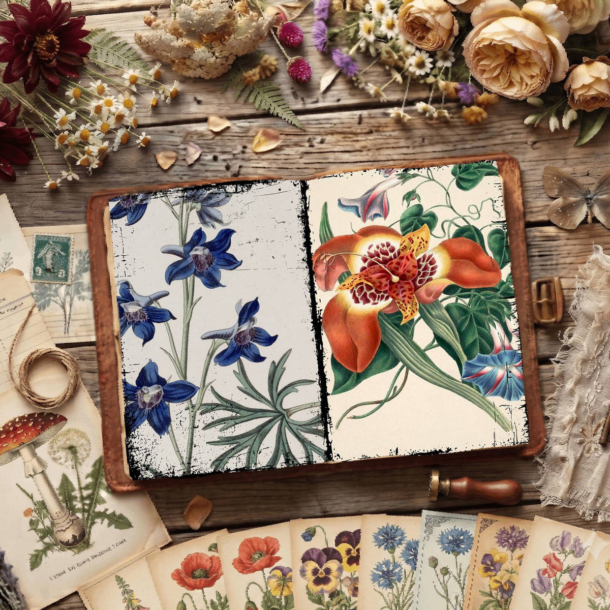 Botanical Illustrations Digital Papers
