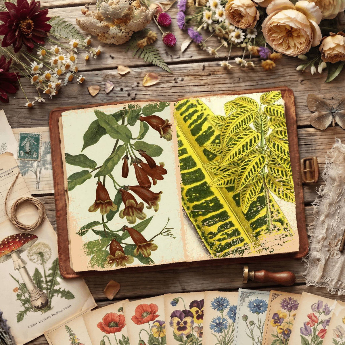 Botanical Illustrations Digital Papers