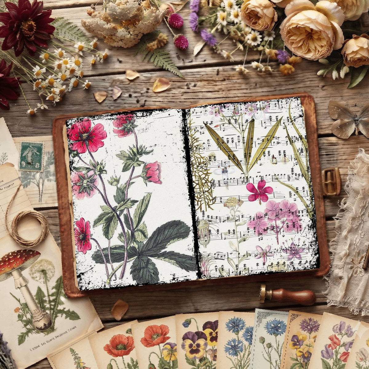 Botanical Illustrations Digital Papers
