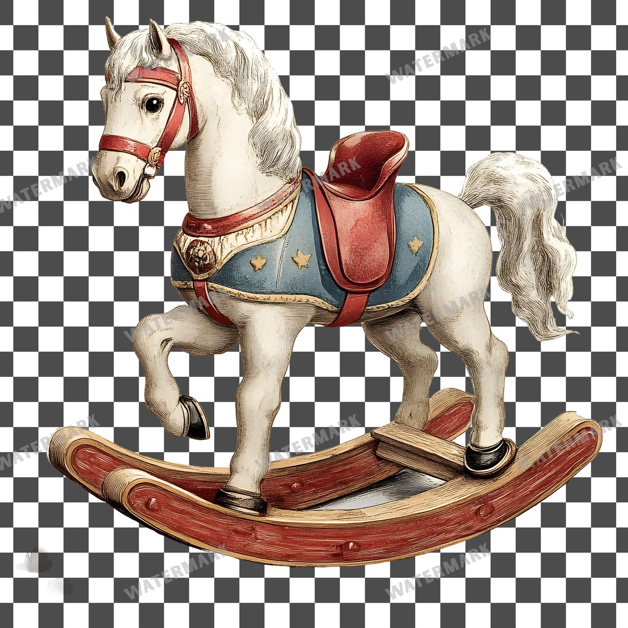 Wooden Rockin Vintage Style Clipart Pngs