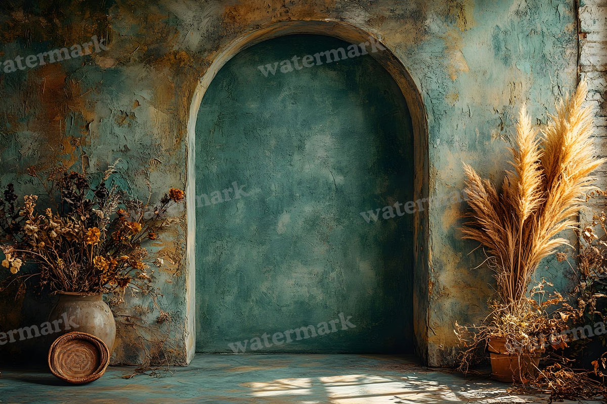 Boho Olive Arch Backdrop Images