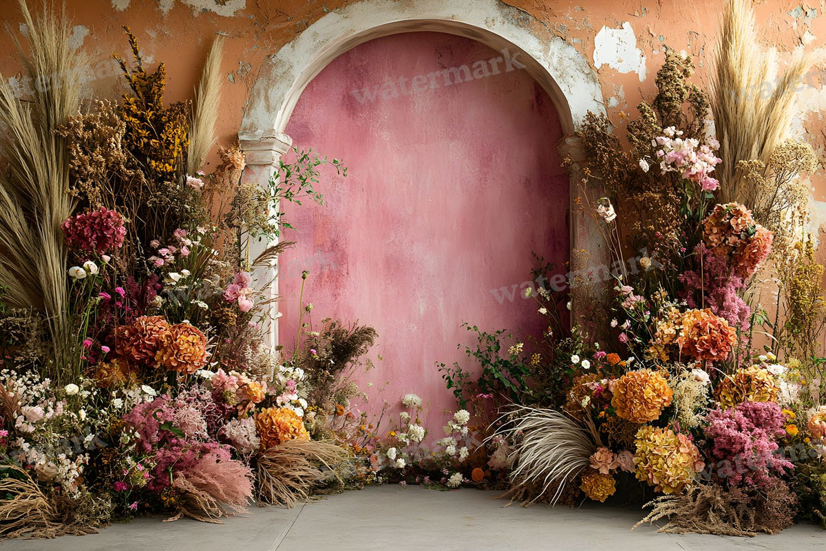 Boho Pink Arch Backdrop Images