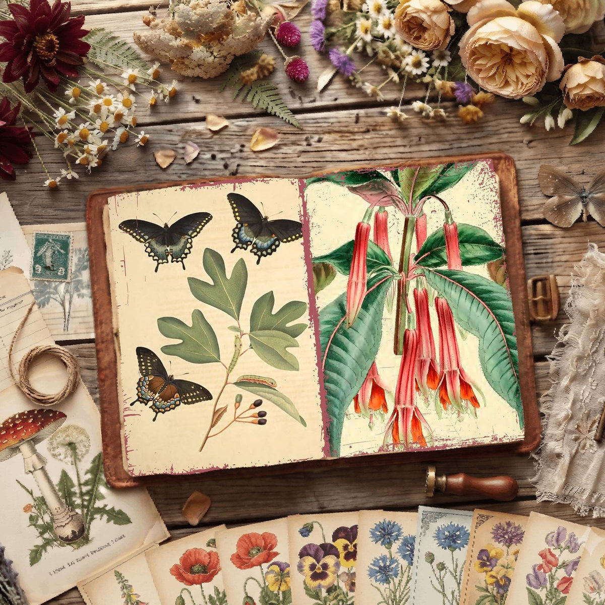 Botanical Illustrations Digital Papers
