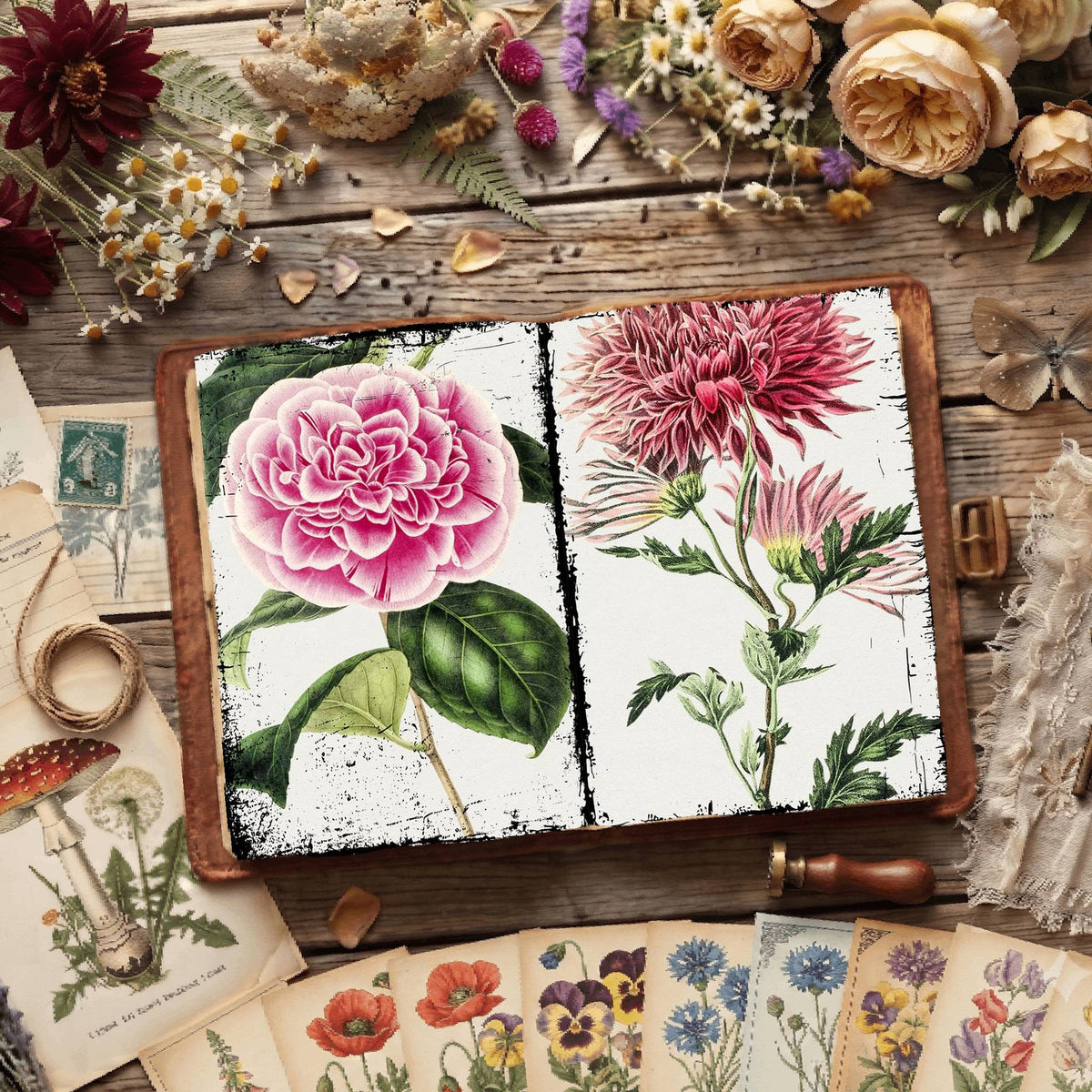 Botanical Illustrations Digital Papers
