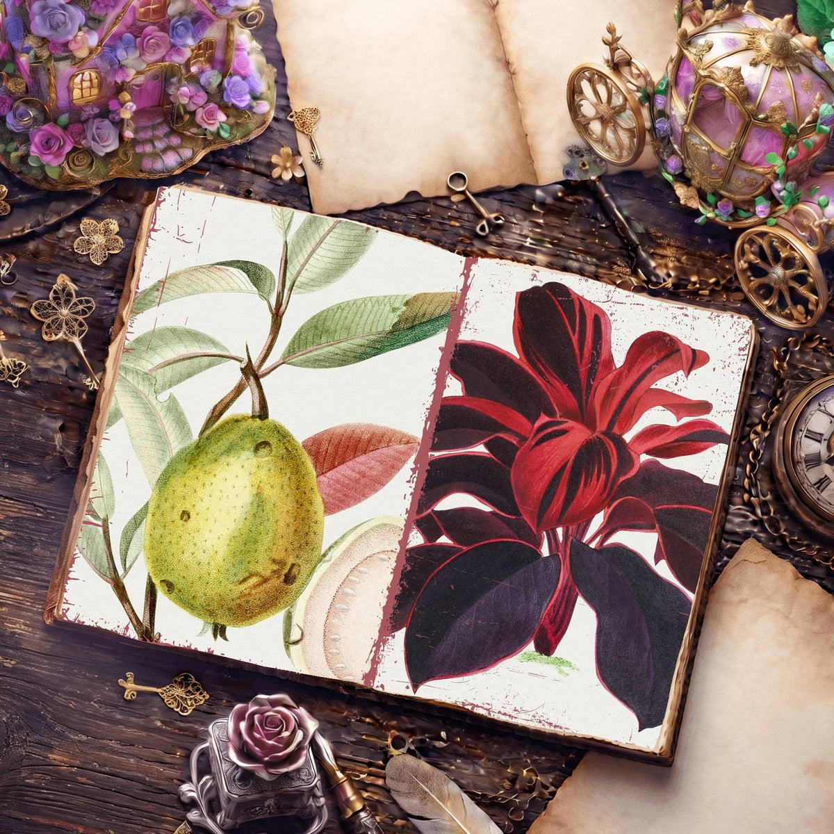 Botanical Illustrations Digital Papers