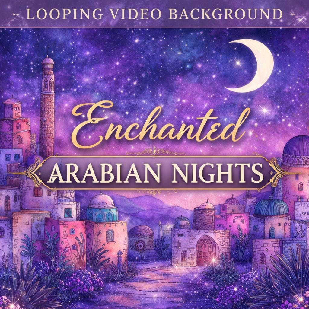 Moroccan night sky loop animation | celestial sky background, cloud loop, moroccan video | animated background, loop video