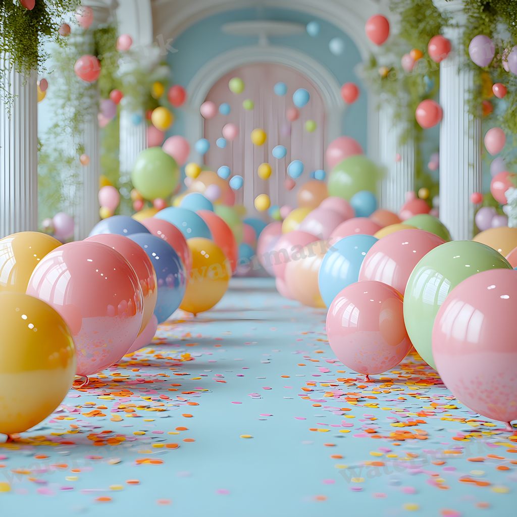 Rainbow Balloon Backdrop Images
