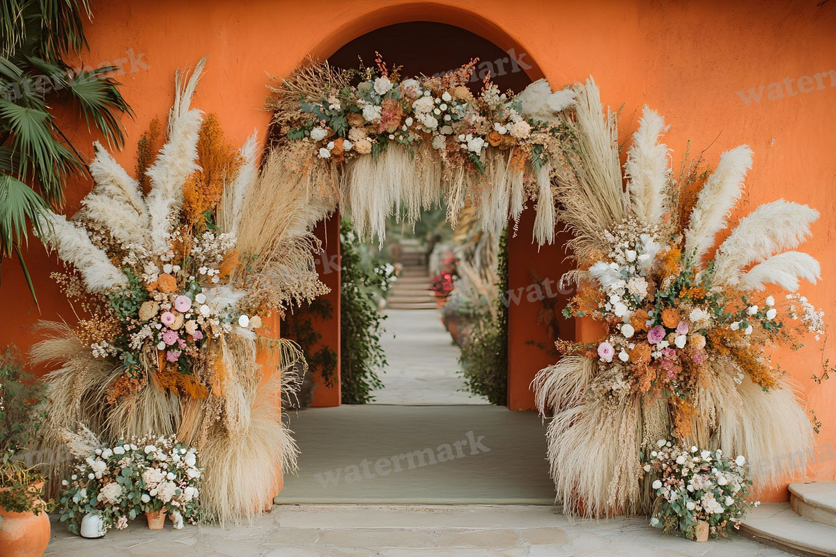 Boho Olive Arch Backdrop Images