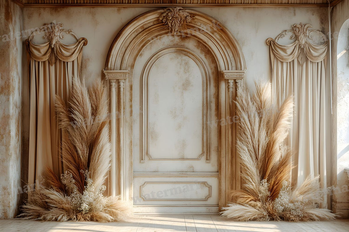 Boho Pampaarch Backdrop Images