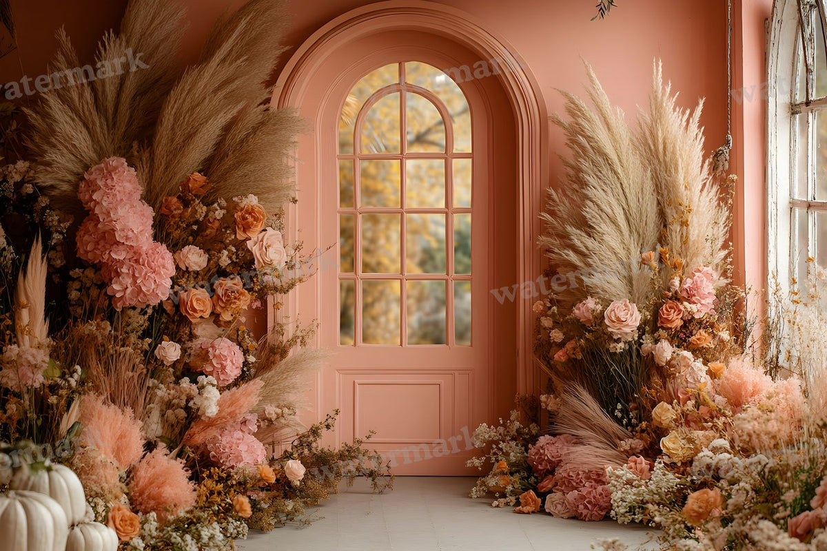 Boho Pink Arch Backdrop Images