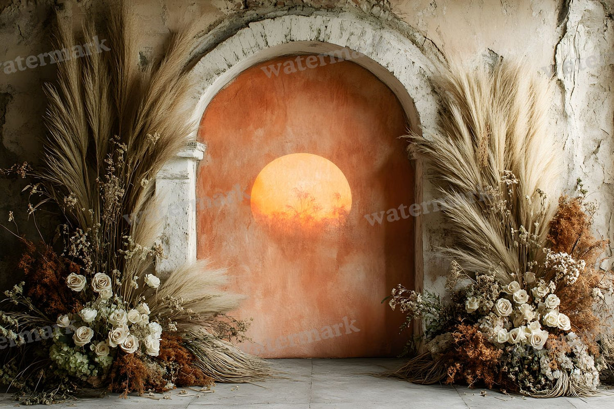 Boho Sunset Arch Backdrop Images