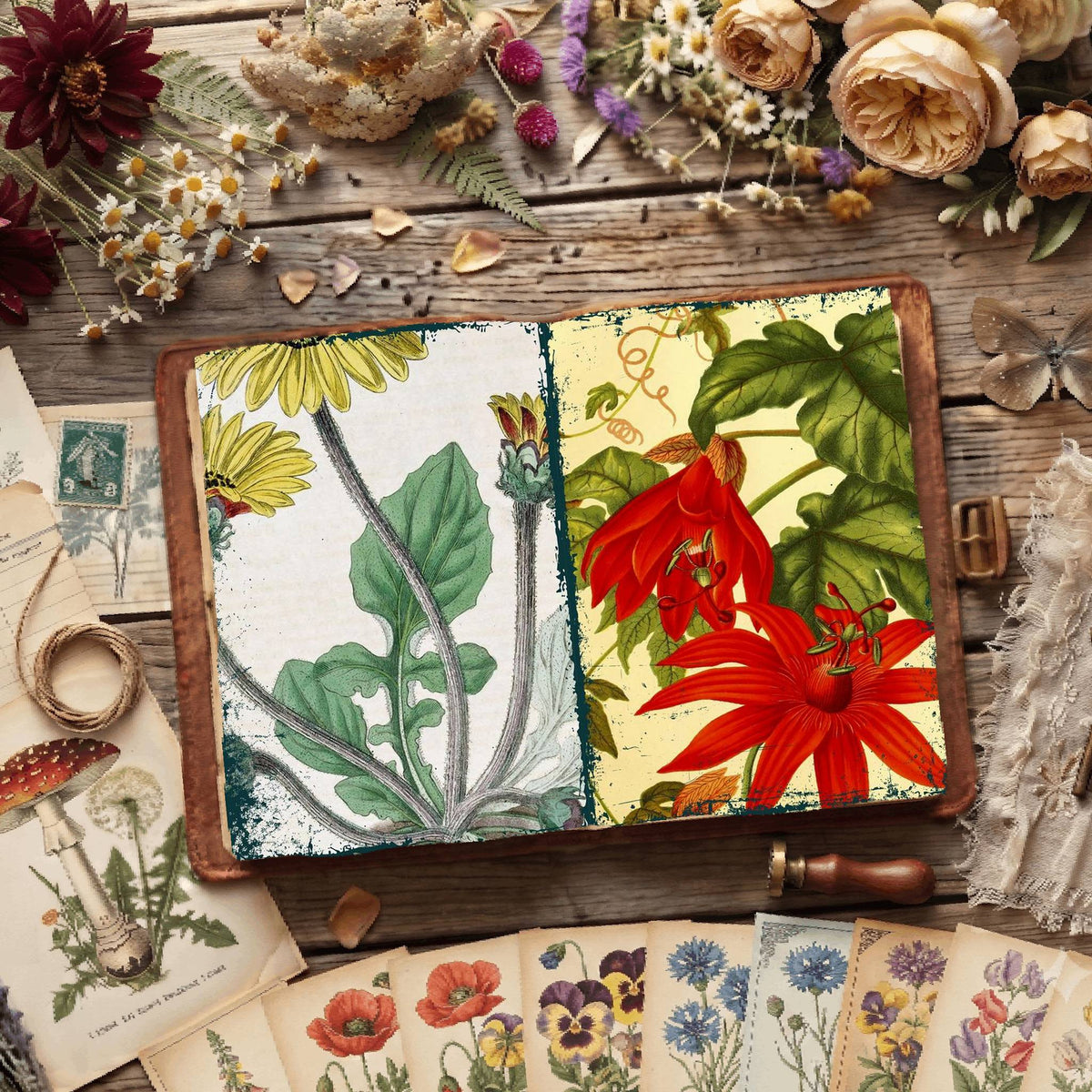 Botanical Illustrations Digital Papers