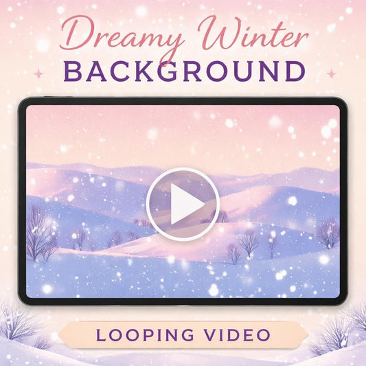 Snowfall Animated Background | Winter Landscape Loop Video | Cozy Ambience Christmas Decor, Screensaver, Streaming Backdrop