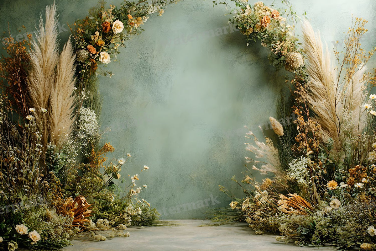 Boho Olive Arch Backdrop Images