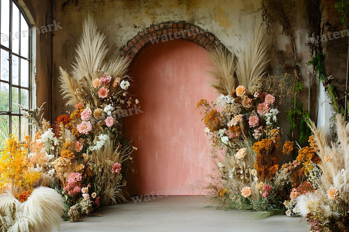 Boho Pink Arch Backdrop Images