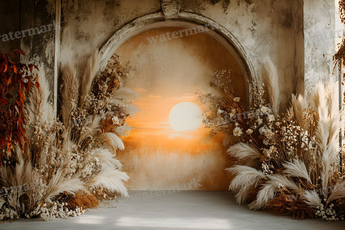 Boho Sunset Arch Backdrop Images