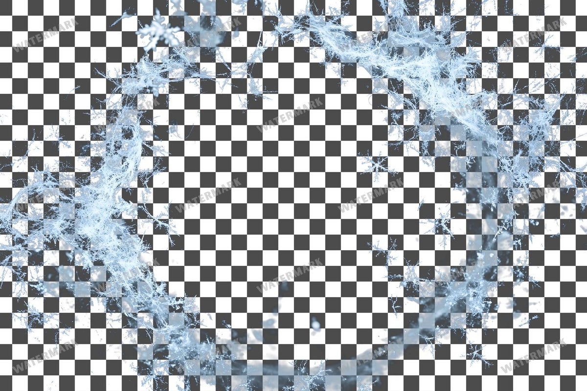 Snowflake Flurry Overlay Swirling Flakes