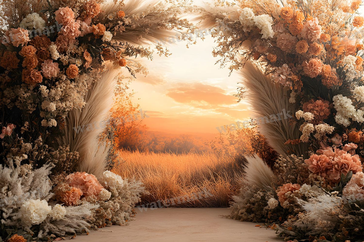 Boho Sunset Arch Backdrop Images
