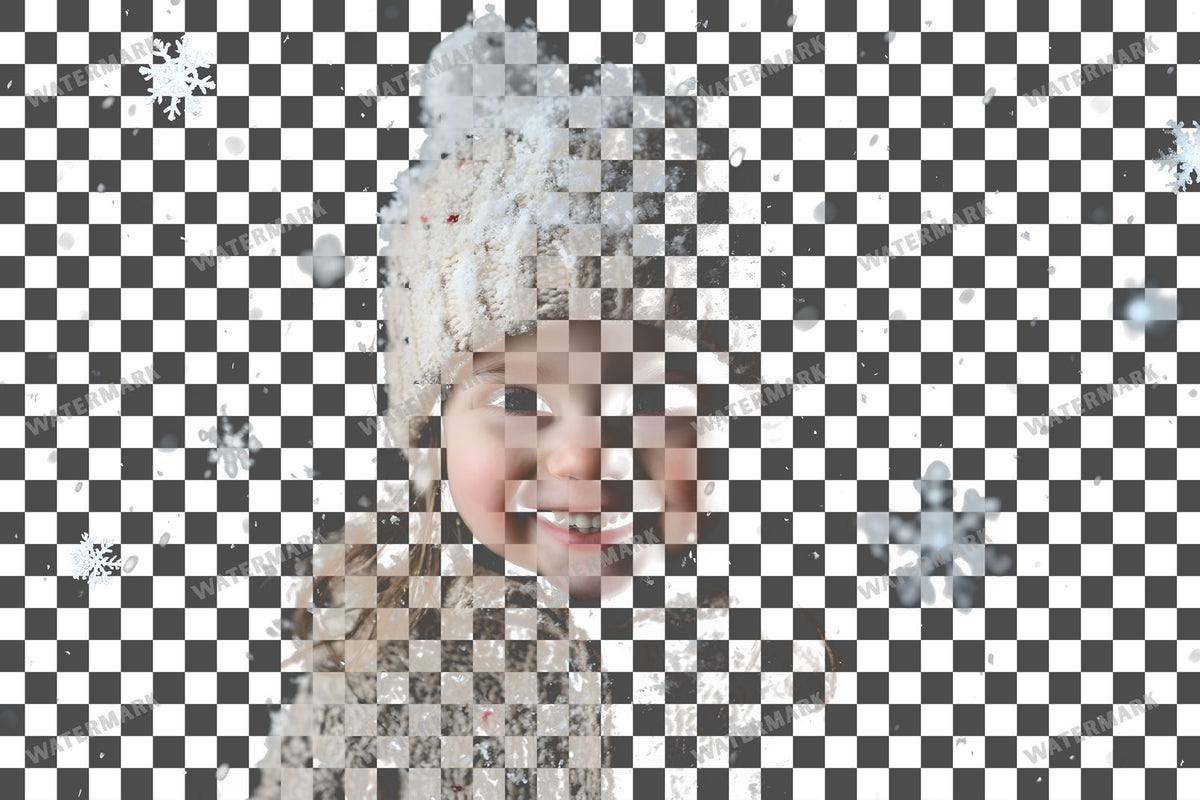 Snowflake Flurry Overlay Swirling Flakes