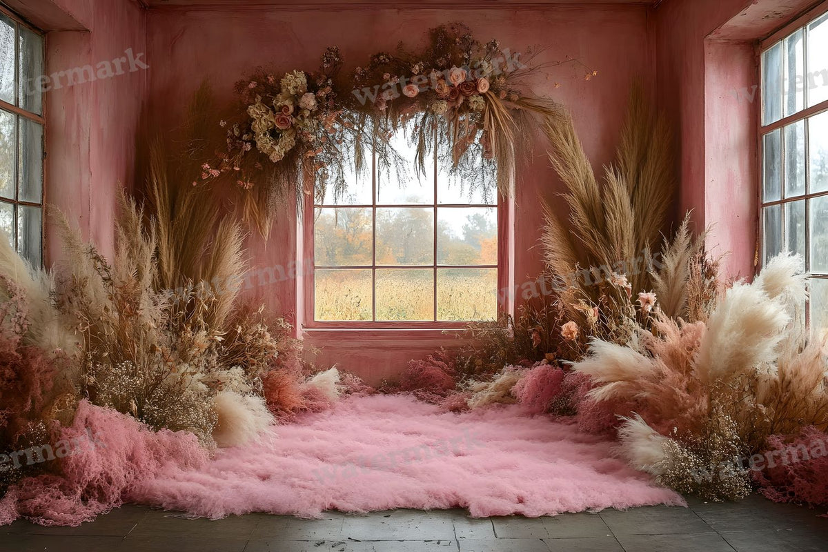 Boho Pink Arch Backdrop Images