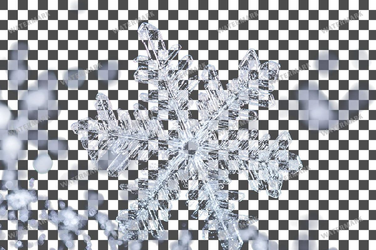 Snowflake Flurry Overlay Swirling Flakes