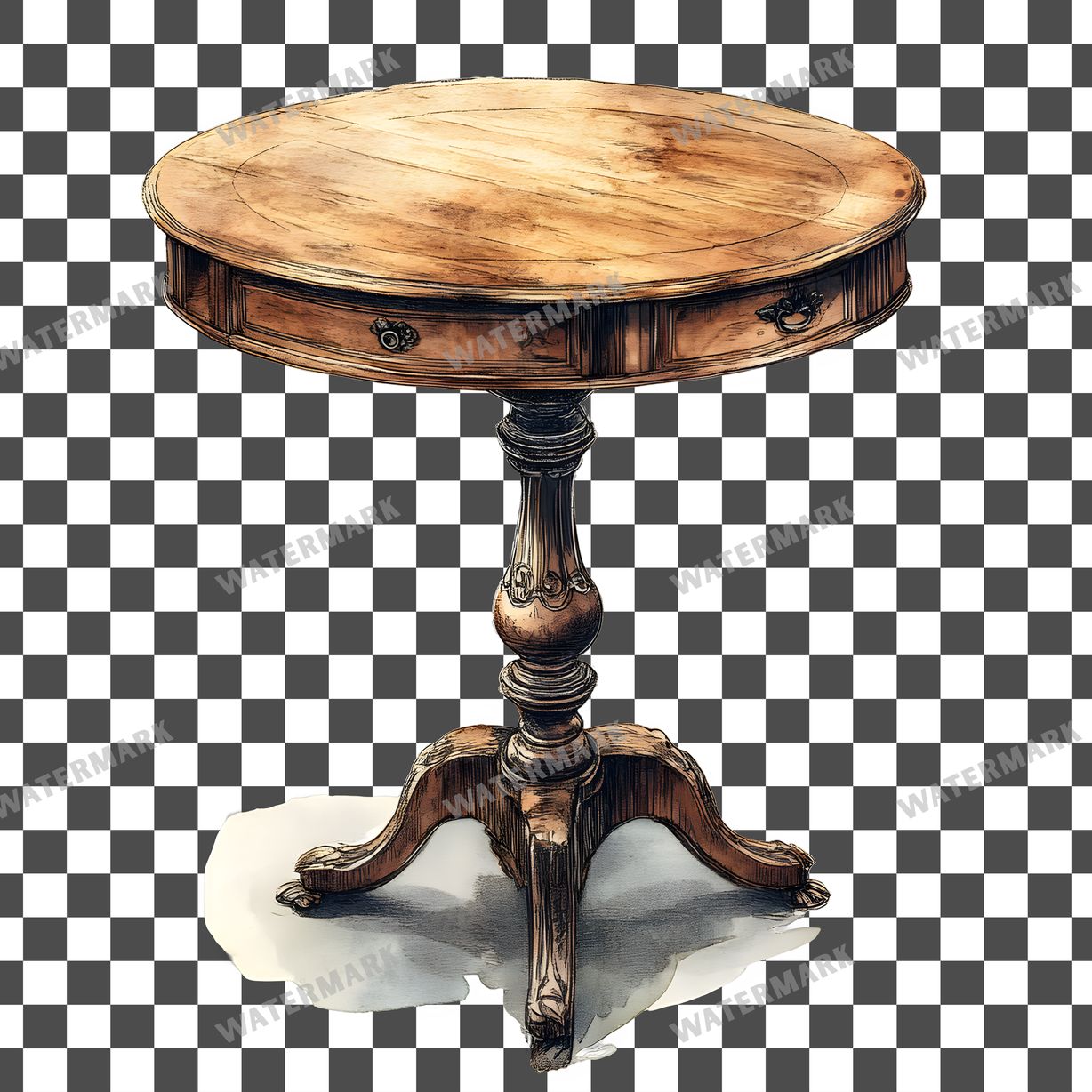 Wooden Rockin Vintage Style Clipart Pngs