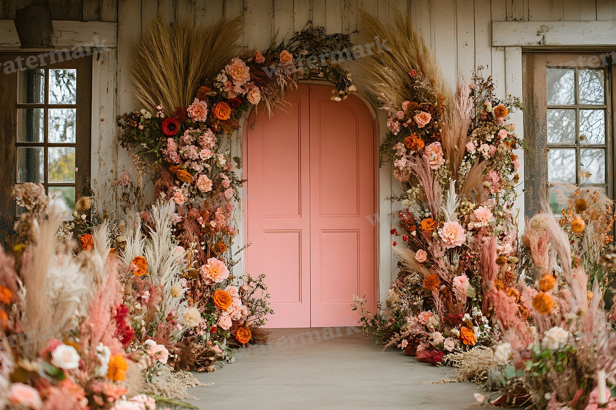 Boho Pink Arch Backdrop Images