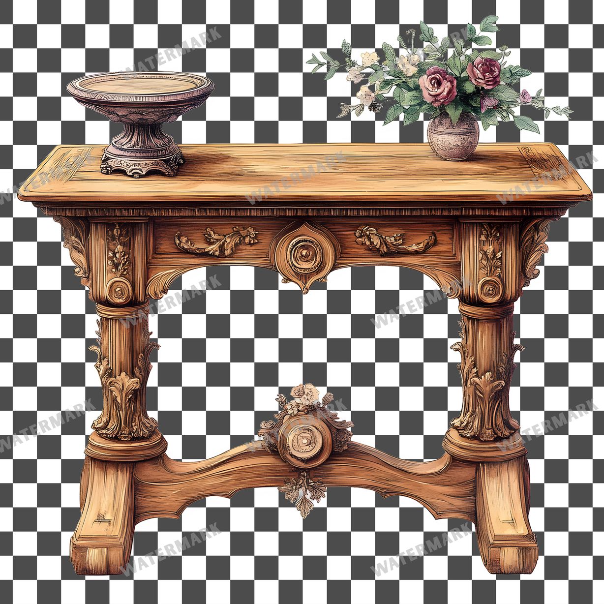 Wooden Rockin Vintage Style Clipart Pngs