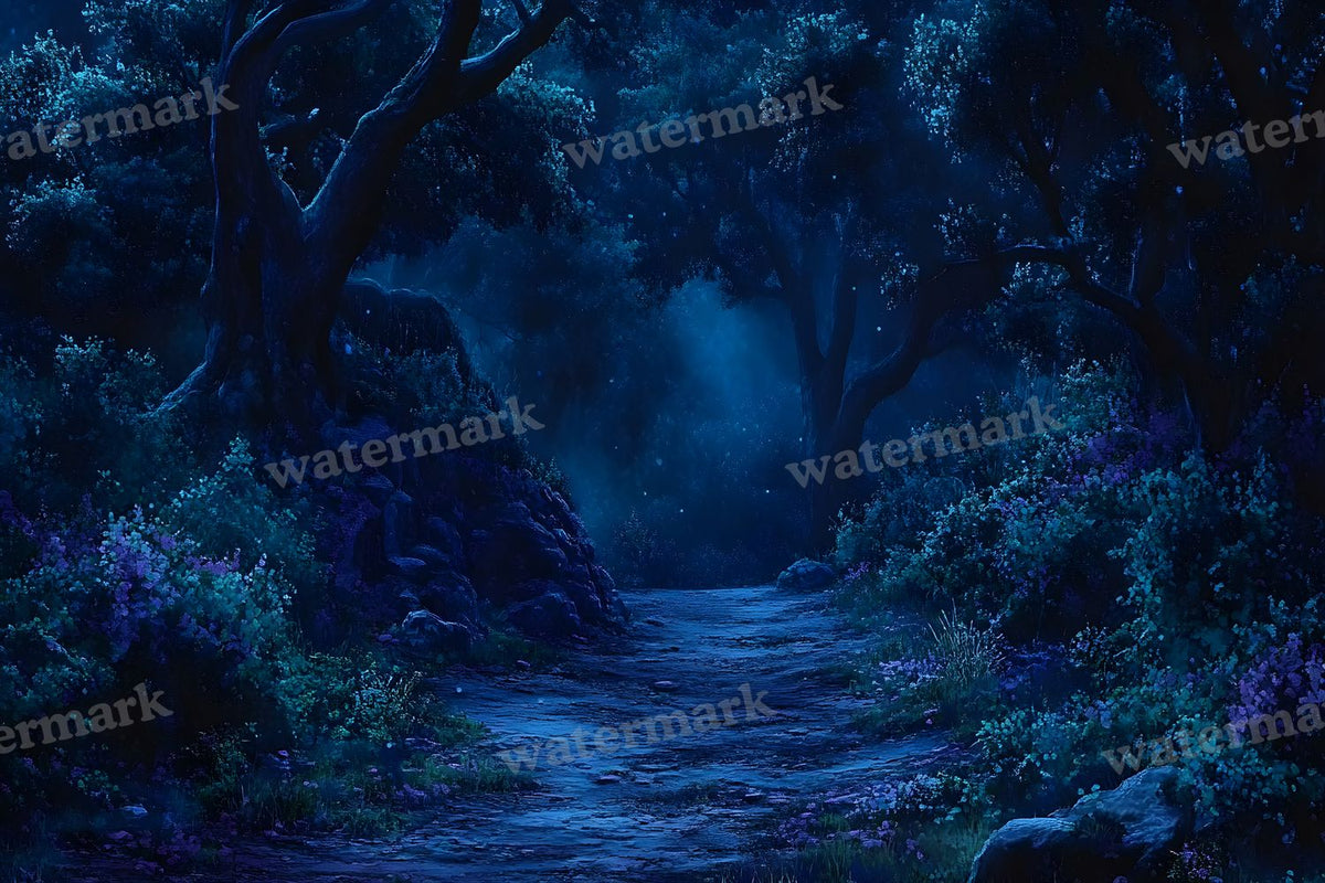 Spooky Forest digital photo backdrop for photo editing, preview 67