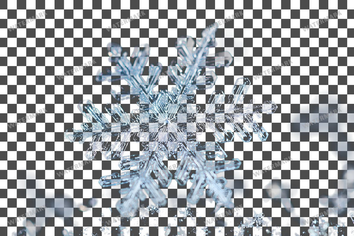 Snowflake Flurry Overlay Swirling Flakes