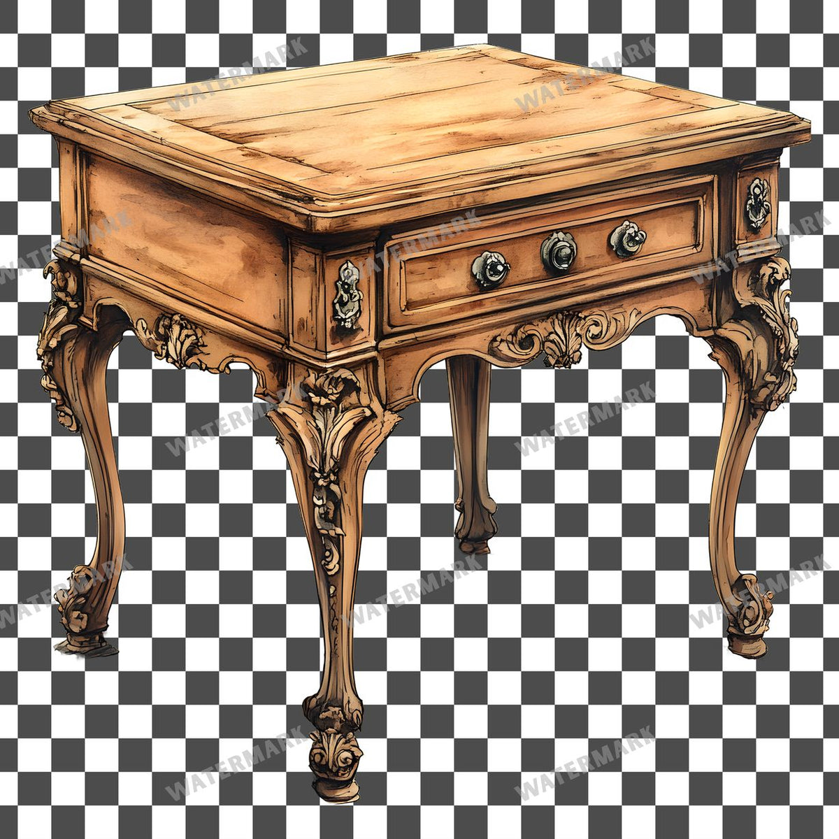 Wooden Rockin Vintage Style Clipart Pngs