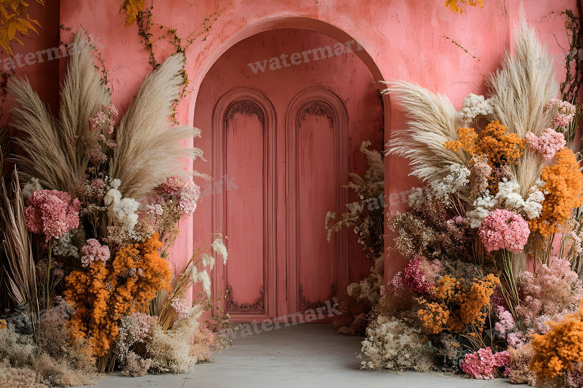 Boho Pink Arch Backdrop Images
