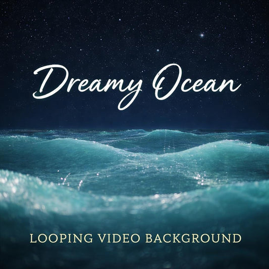 Ocean Waves Loop Video | Night Sky Background, Calming Sea, Cloud Loop | Animated Ocean Backdrop for Streaming & Scenes