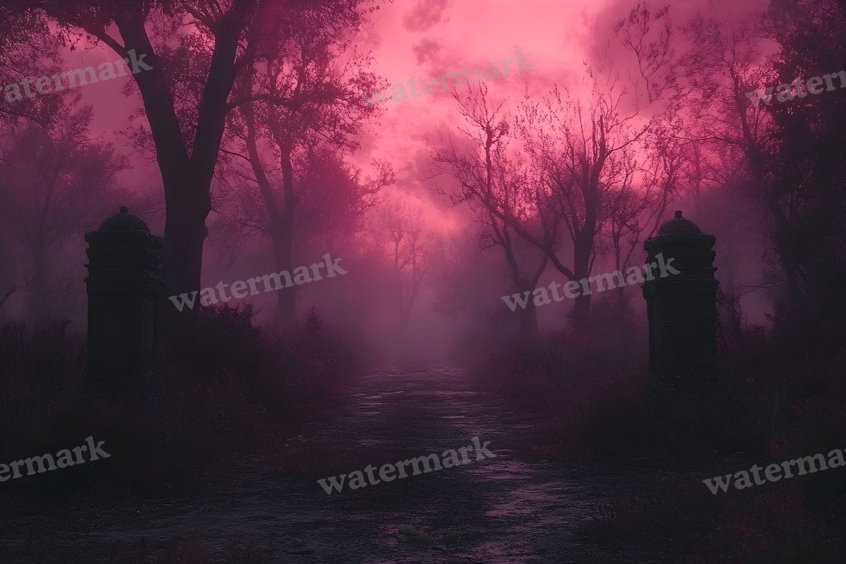 Spooky Forest digital photo backdrop for photo editing, preview 69