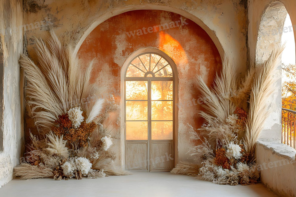 Boho Sunset Arch Backdrop Images