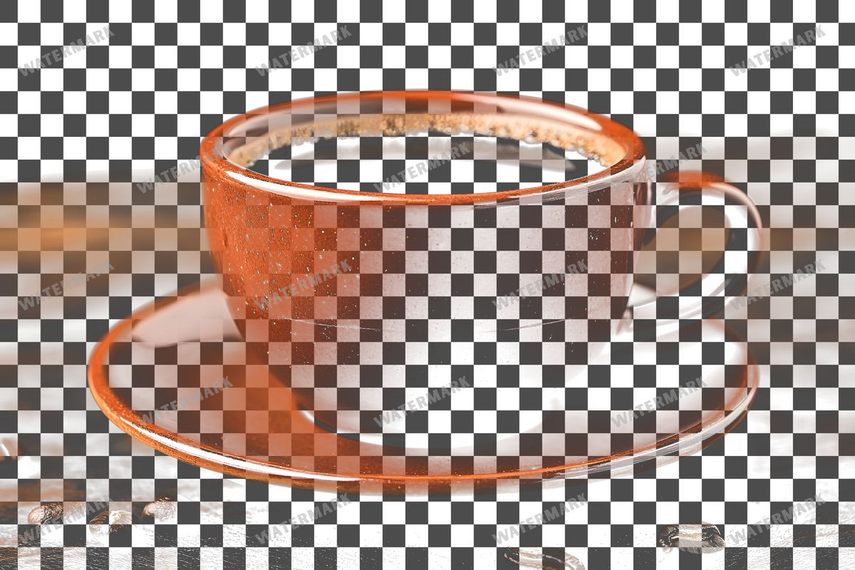 Coffee Cup PNG overlay on a transparent checkered background, preview 70
