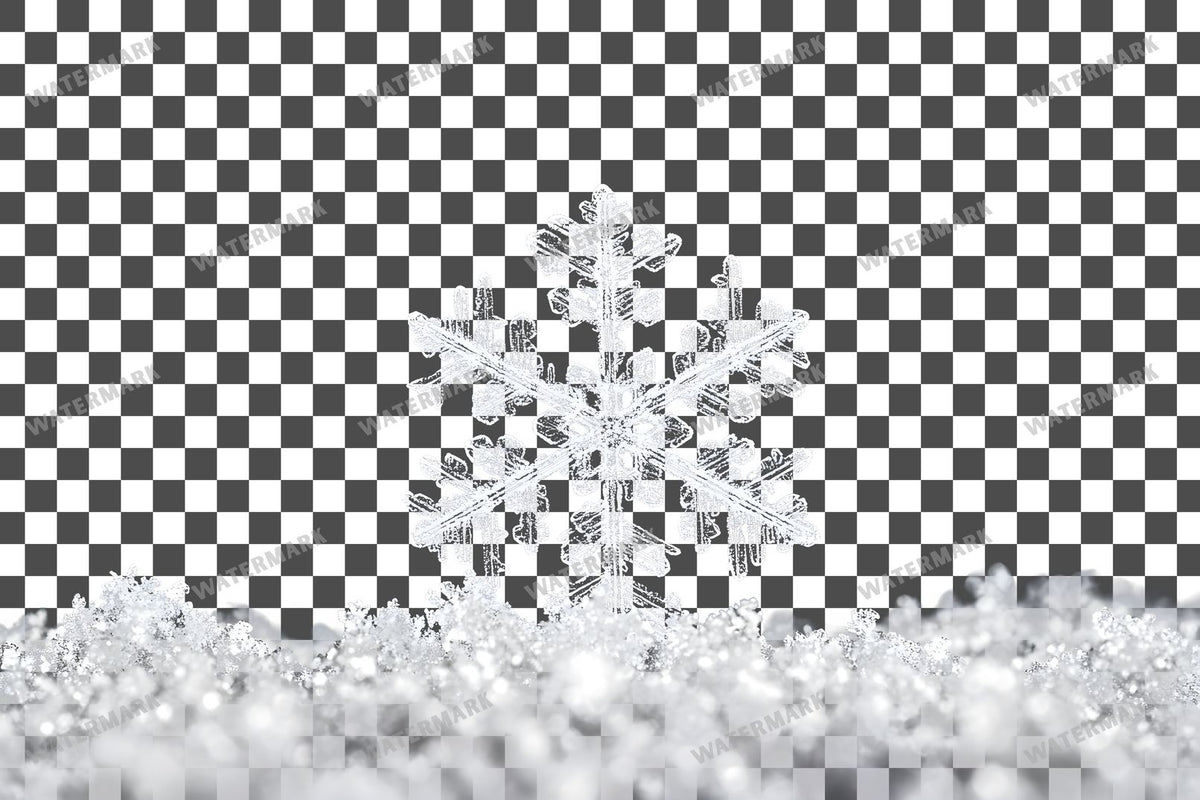 Snowflake Flurry Overlay Swirling Flakes
