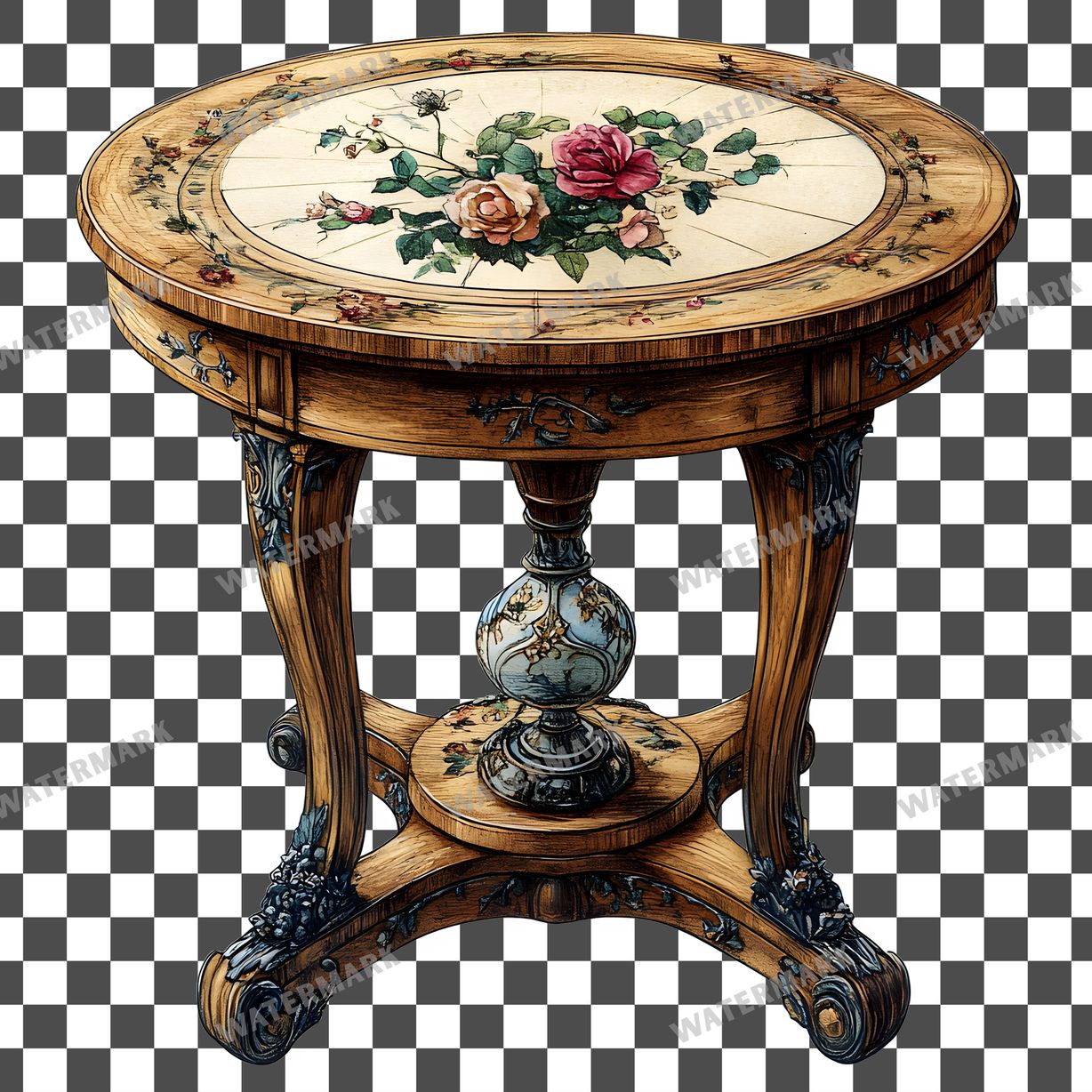 Wooden Rockin Vintage Style Clipart Pngs