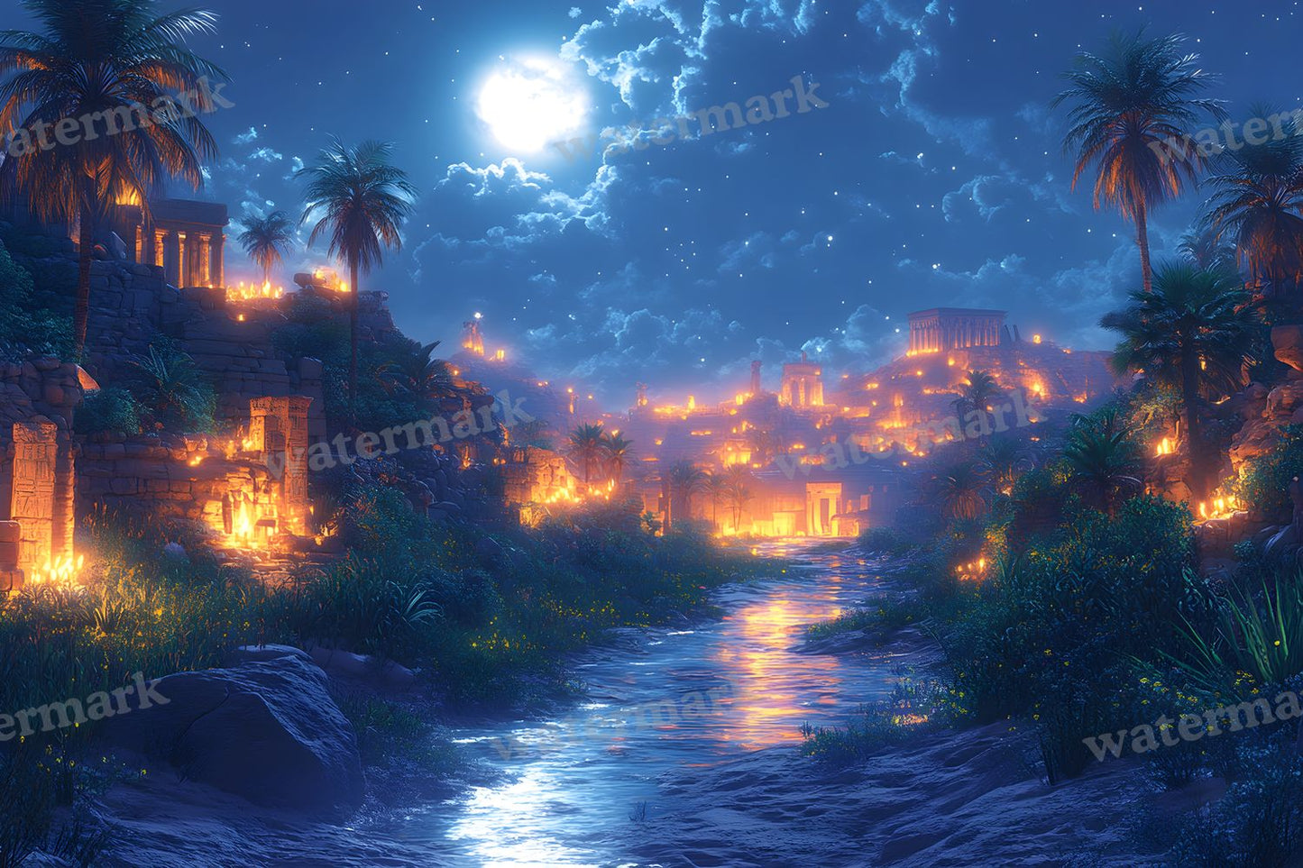 Ancient Egyptian Night Backdrop Images