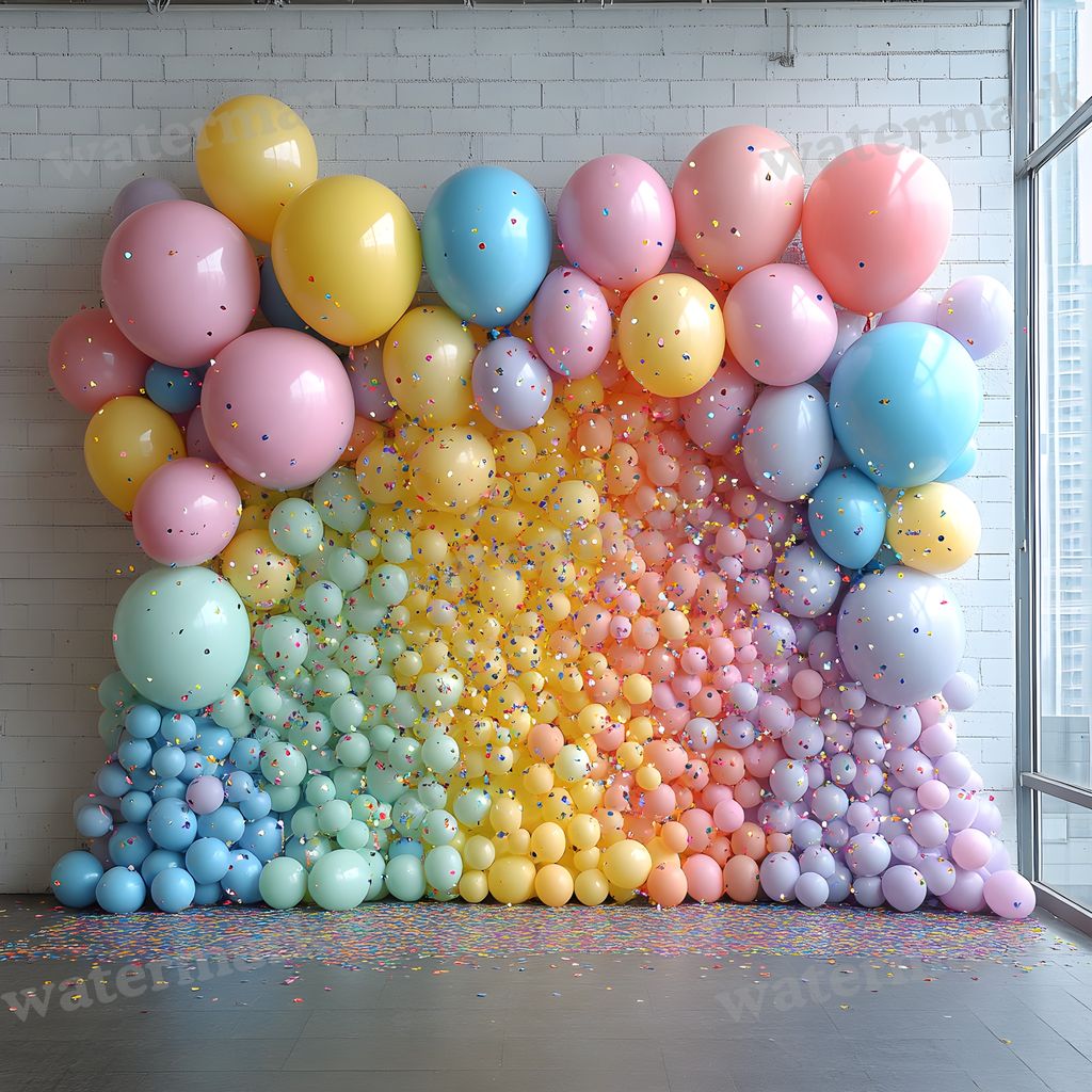 Rainbow Balloon Backdrop Images