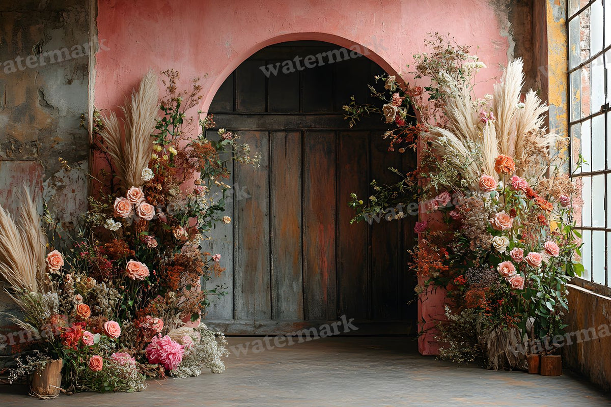 Boho Pink Arch Backdrop Images