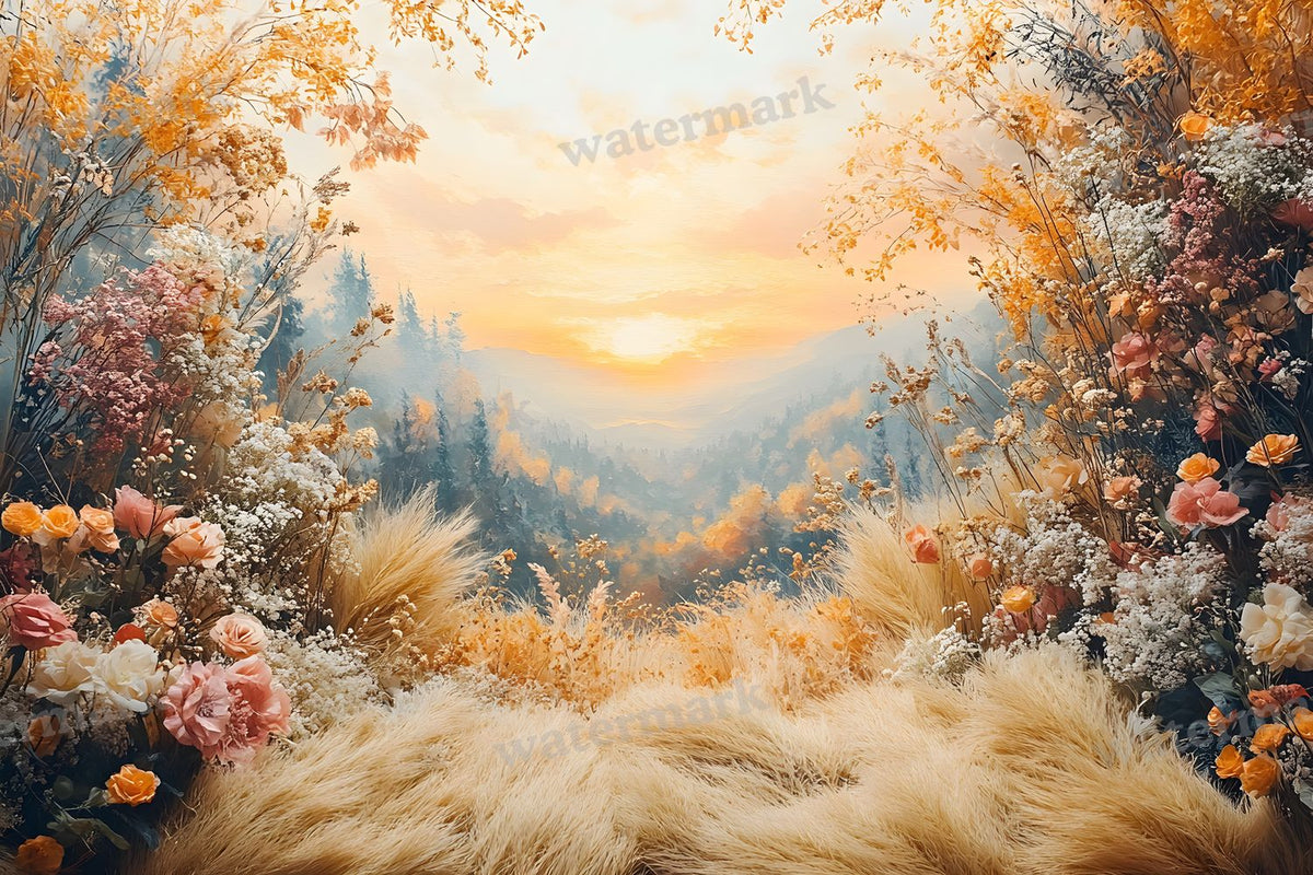 Boho Sunset Arch Backdrop Images