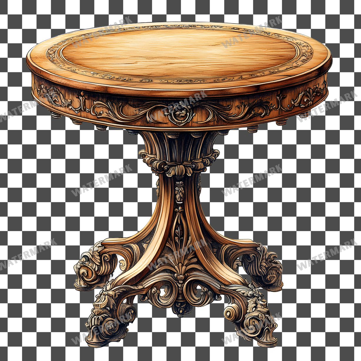 Wooden Rockin Vintage Style Clipart Pngs