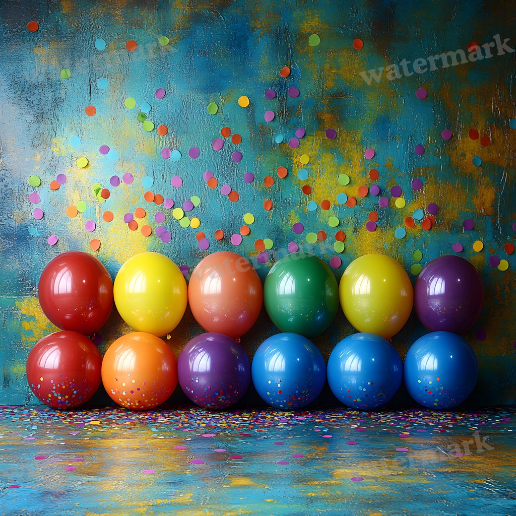 Rainbow Balloon Backdrop Images