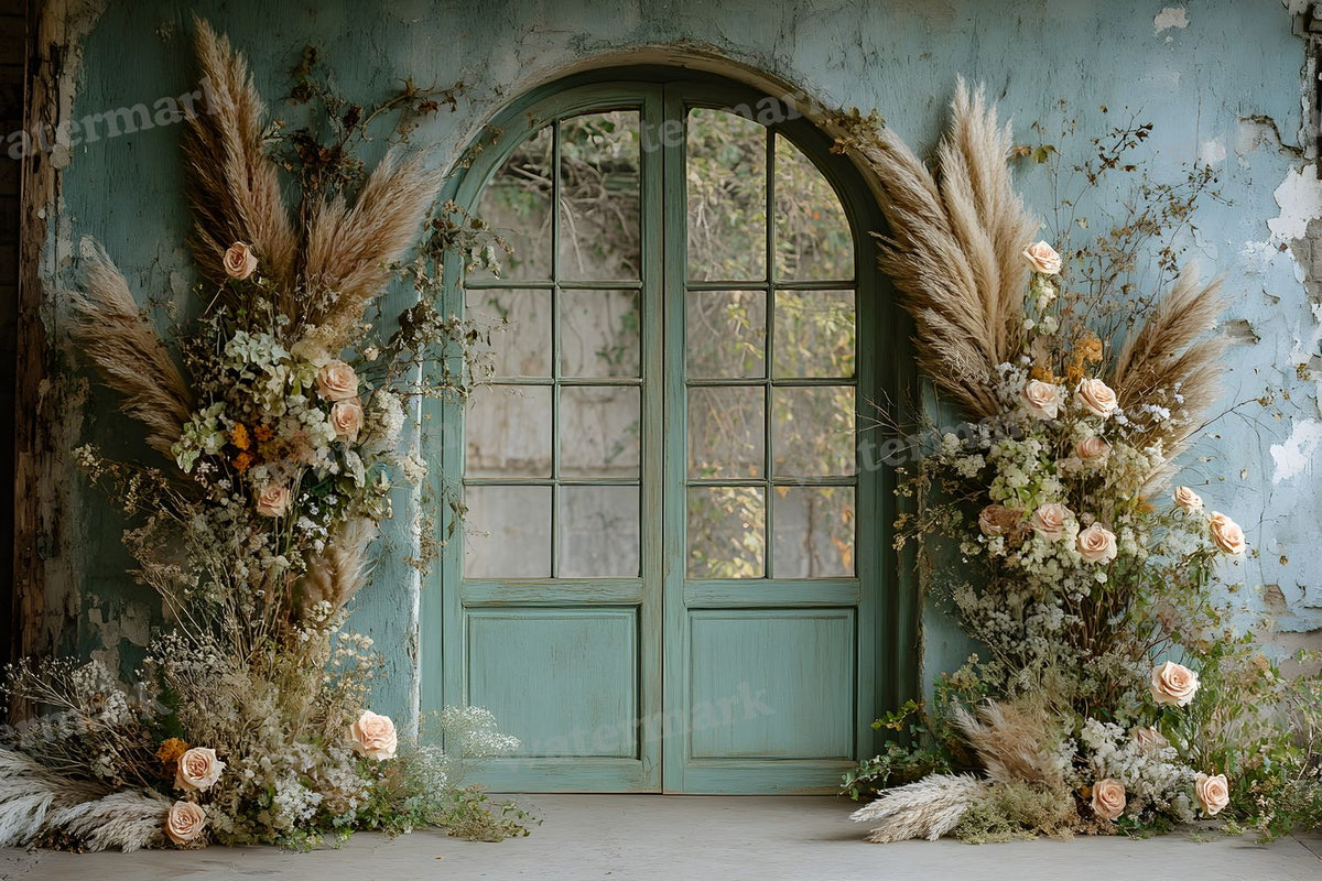 Boho Olive Arch Backdrop Images