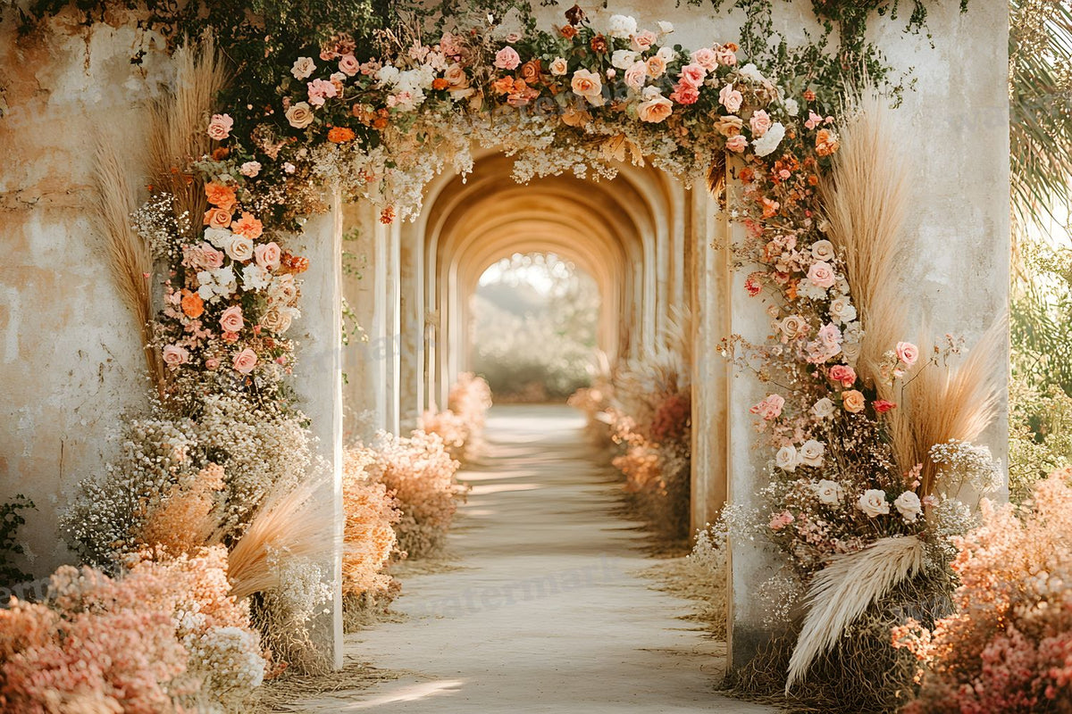Boho Sunset Arch Backdrop Images