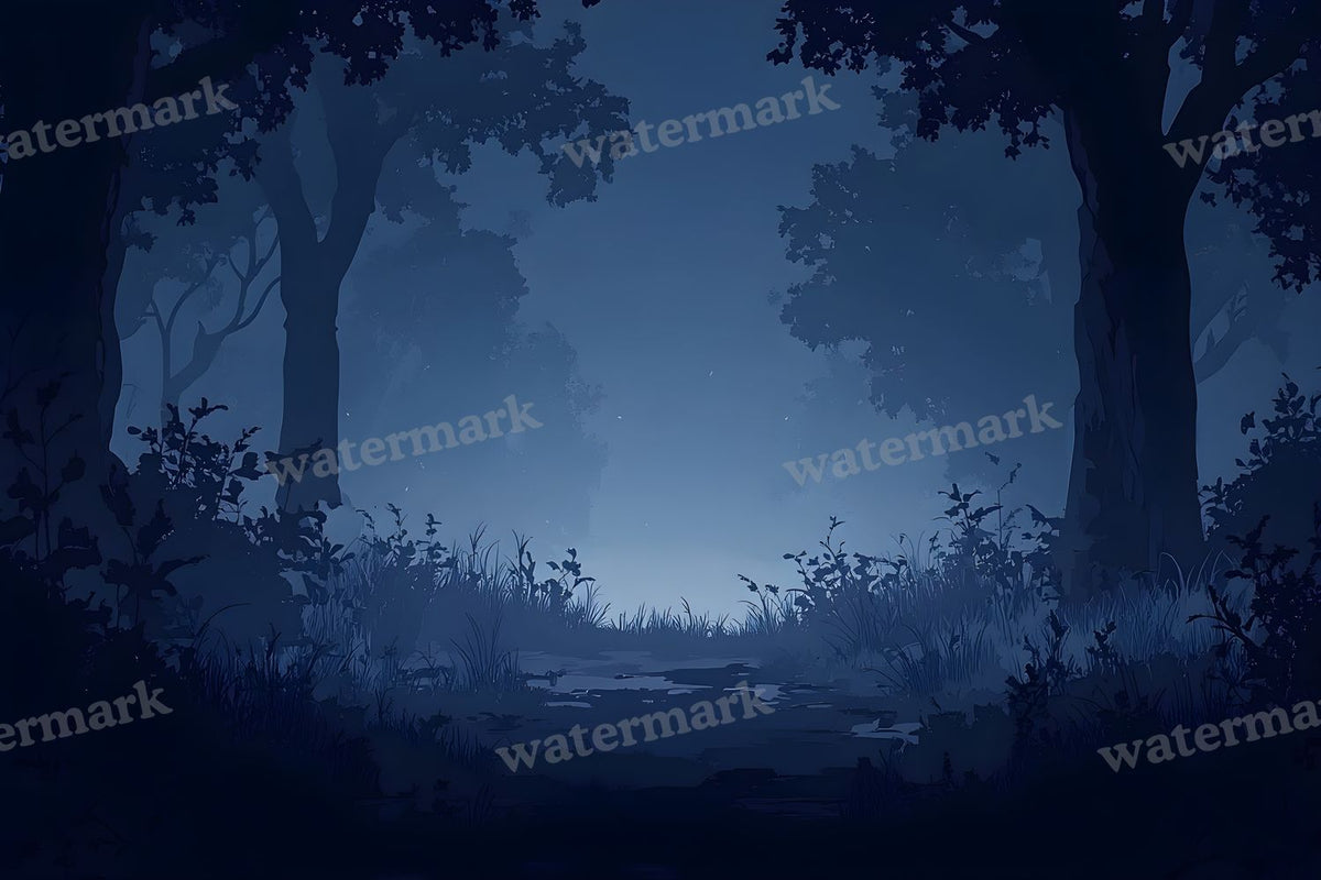Spooky Forest digital photo backdrop for photo editing, preview 73