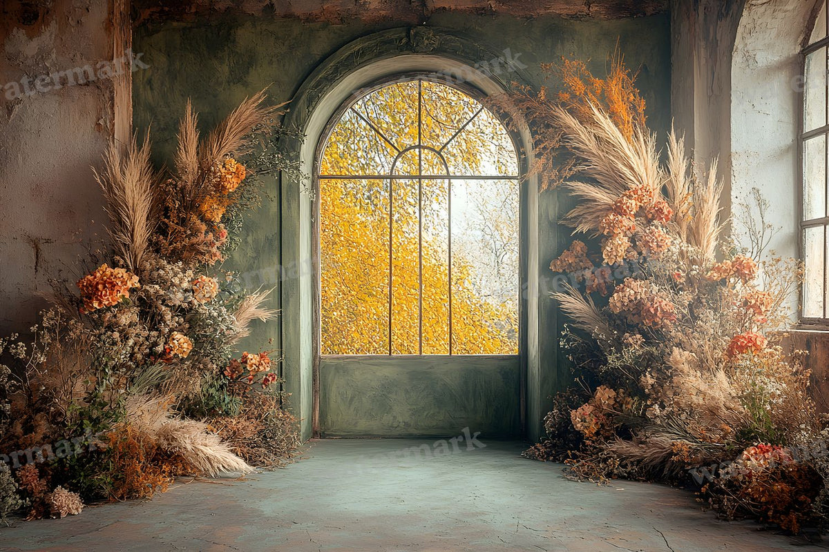 Boho Olive Arch Backdrop Images